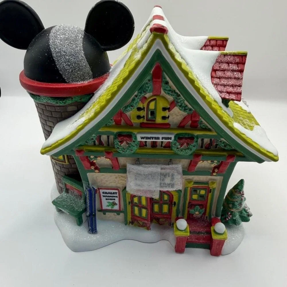 Disney Dept 56 Mickey's Merry Christmas Village Ski & Skate 2010 NEW In Box